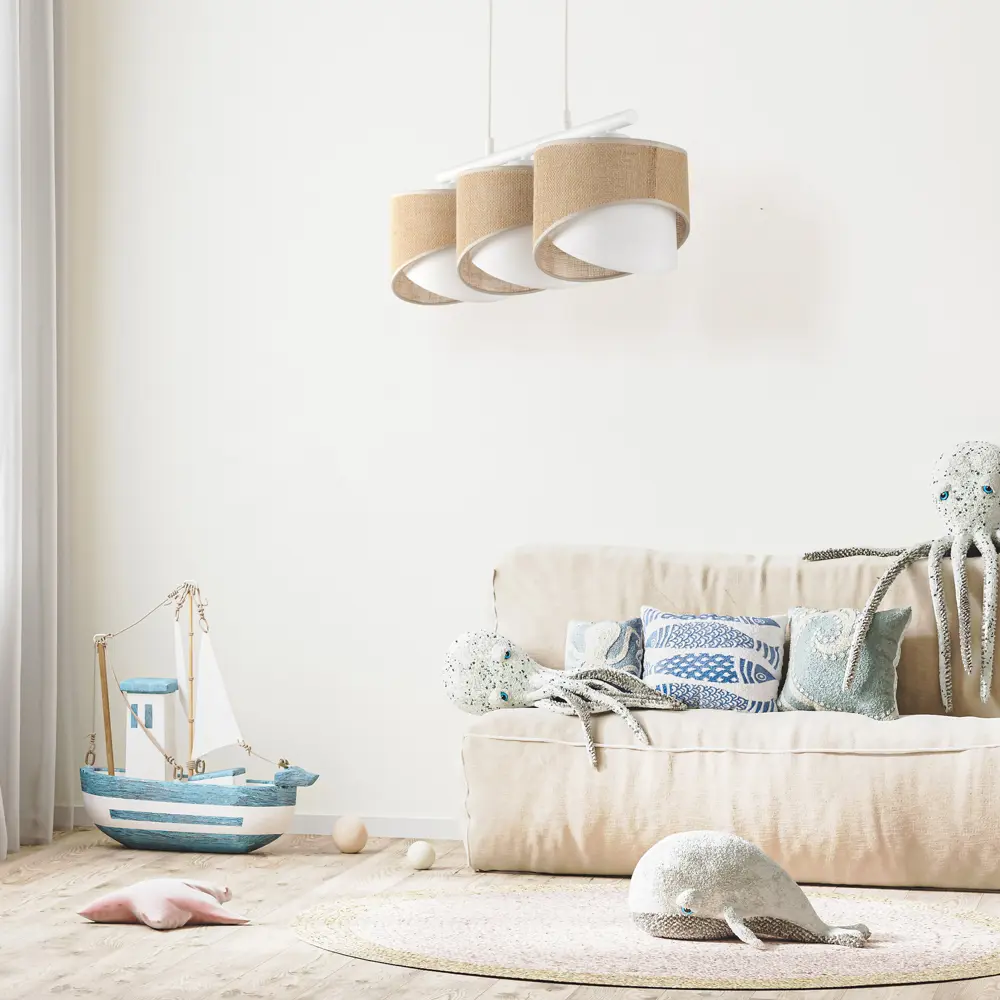 Фото 8 Светильник подвесной Tk lighting a066427 3 лампы 6 м² цвет белый,бежевый Фото 8 Светильник подвесной Tk lighting a066427 3 лампы 6 м² цвет белый,бежевый