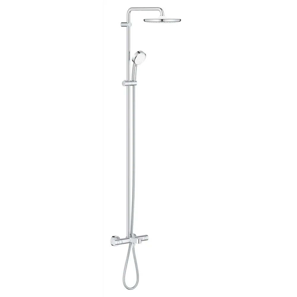 Фото Душевая система Grohe 26672000 Tempesta Cosmopolitan System 250 с термостатом для настенного монтажа, хром Фото Душевая система Grohe 26672000 Tempesta Cosmopolitan System 250 с термостатом для настенного монтажа, хром