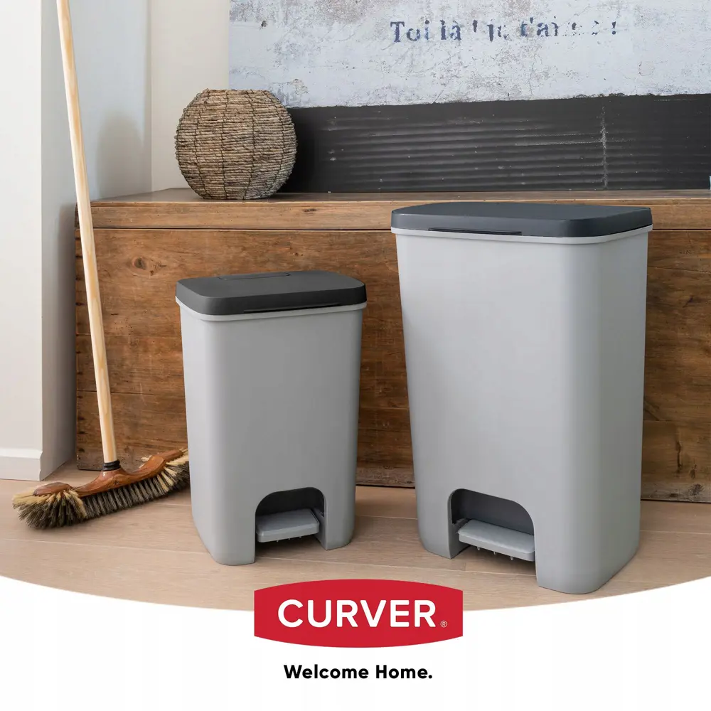 Фото 7 Мусорное ведро 20 л Curver 225360 полипропилен цвет серый Фото 7 Мусорное ведро 20 л Curver 225360 полипропилен цвет серый