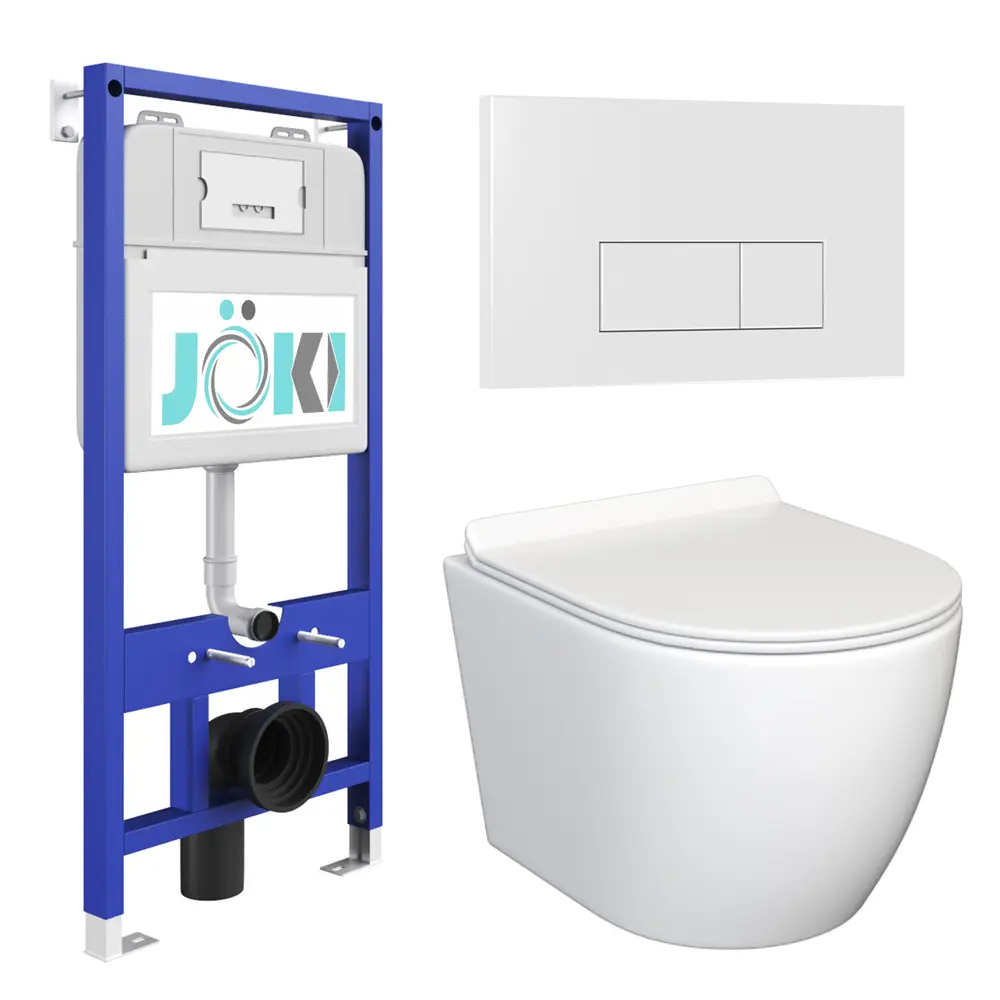 Фото Комплект инсталляция с унитазом Joki JKS106011018WM цвет белый Фото Комплект инсталляция с унитазом Joki JKS106011018WM цвет белый