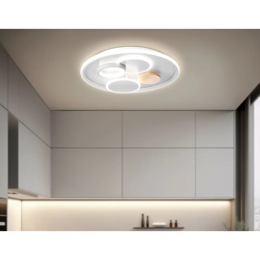 Фото 7 Люстра потолочная светодиодная Ambrella Light Comfort с пультом управления 18 м² регулируемый белый свет цвет серый Фото 7 Люстра потолочная светодиодная Ambrella Light Comfort с пультом управления 18 м² регулируемый белый свет цвет серый
