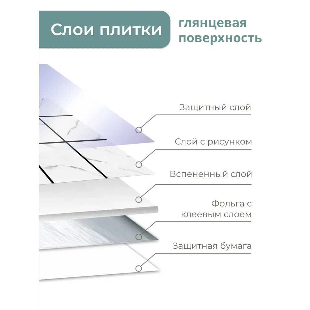 Фото 7 Панель ПВХ Центурион Плитка Итальяно серый 300x300x2мм 0.09 м² Фото 7 Панель ПВХ Центурион Плитка Итальяно серый 300x300x2мм 0.09 м²