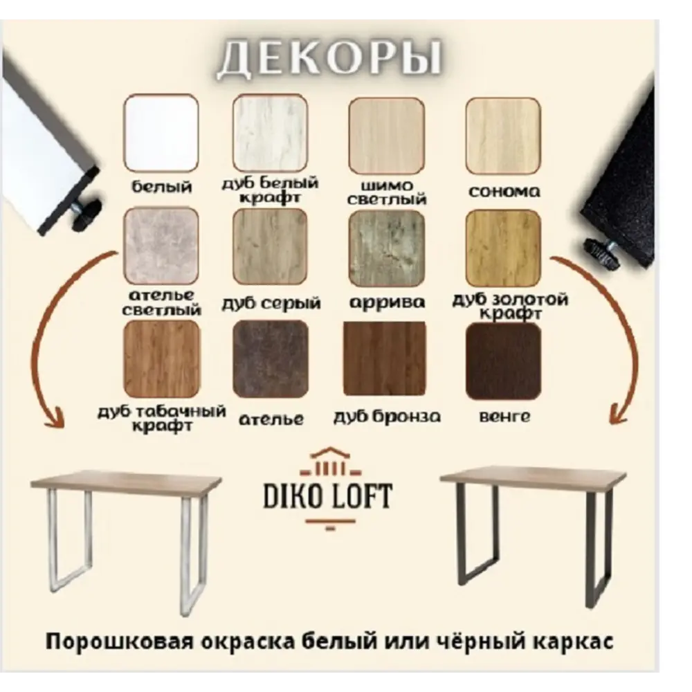 Фото 5 Стол прямоугольный Diko loft 140x70 см лдсп цвет дуб золотой Фото 5 Стол прямоугольный Diko loft 140x70 см лдсп цвет дуб золотой