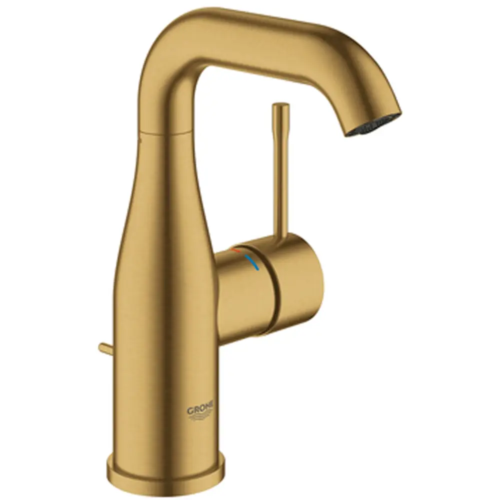 Фото Смеситель для раковины GROHE Essence 23462GN1 Поворотный цвет золото Фото Смеситель для раковины GROHE Essence 23462GN1 Поворотный цвет золото
