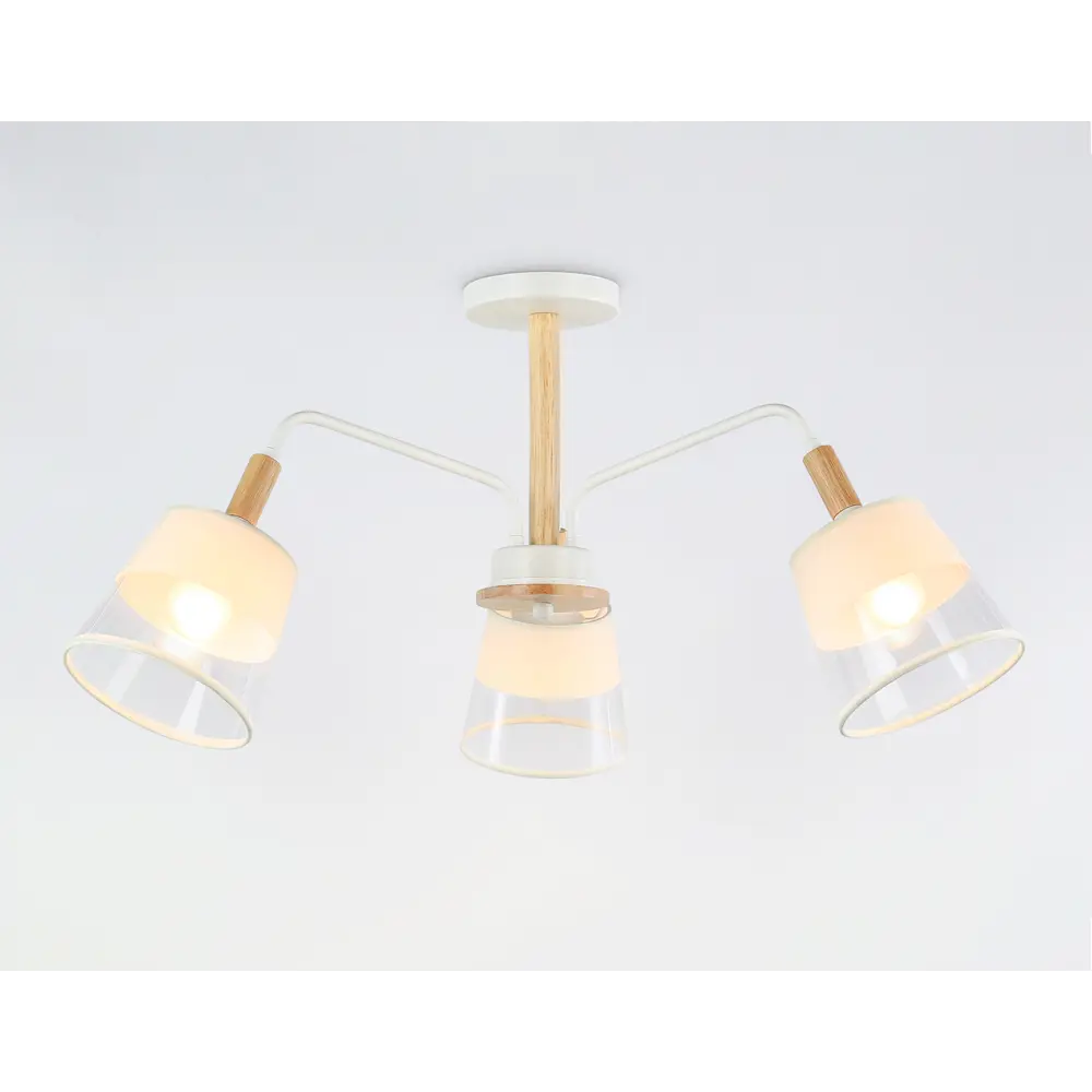 Фото 3 Люстра на штанге Ambrella light Traditional Tr4737 3 лампы 4.71 м² цвет белый прозрачный светлое дерево Фото 3 Люстра на штанге Ambrella light Traditional Tr4737 3 лампы 4.71 м² цвет белый прозрачный светлое дерево