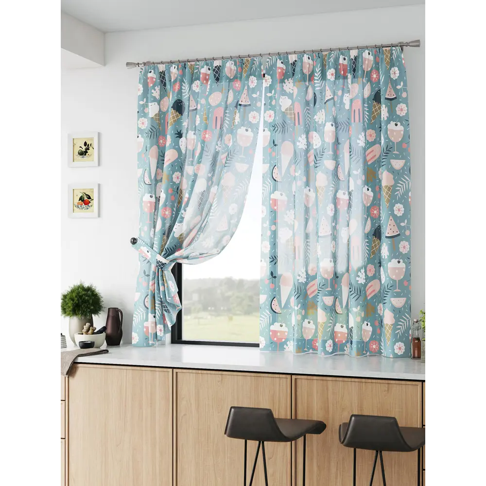 Фото Тюль Comfy way Базовая комплектация CW786011 на шторной ленте 160x150 см цвет синий Фото Тюль Comfy way Базовая комплектация CW786011 на шторной ленте 160x150 см цвет синий