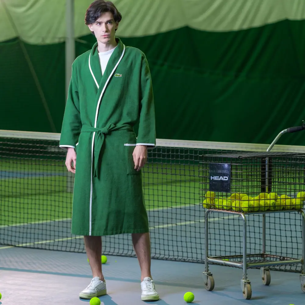 Фото 2 Банный халат Lacoste 32428 размер xxl цвет зеленый Фото 2 Банный халат Lacoste 32428 размер xxl цвет зеленый