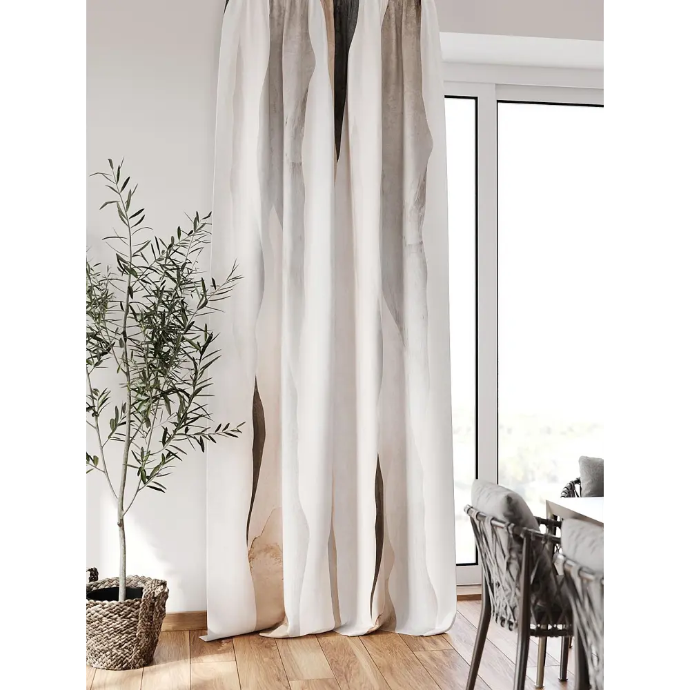 Фото Штора блэкаут на шторной ленте Comfy Way Флонтос - 01 CW594001-260, 260x150 см, цвет бежевый Фото Штора блэкаут на шторной ленте Comfy Way Флонтос - 01 CW594001-260, 260x150 см, цвет бежевый
