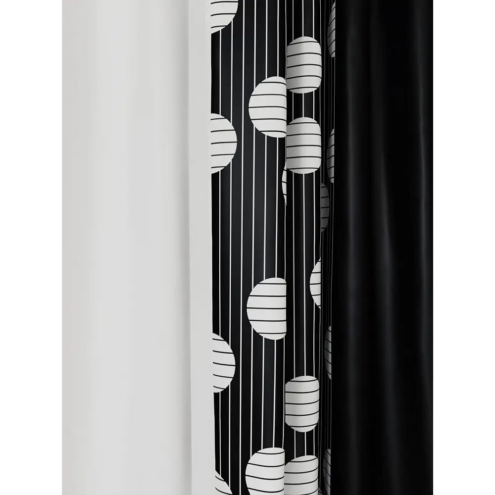 Фото 3 Штора Helga TD-955053 на шторной ленте 300x270 см цвет черный Фото 3 Штора Helga TD-955053 на шторной ленте 300x270 см цвет черный