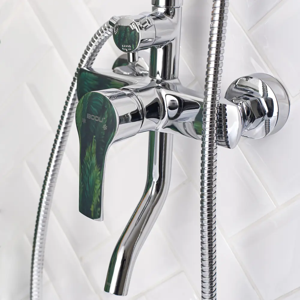 Фото 2 Душевая система Boou B7057SB-31 1 режимная цвет хром Фото 2 Душевая система Boou B7057SB-31 1 режимная цвет хром