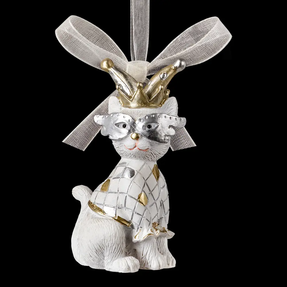 Фото Елочная игрушка Erichkrause Королевский кот 7 см x 3.5 см белый Фото Елочная игрушка Erichkrause Королевский кот 7 см x 3.5 см белый