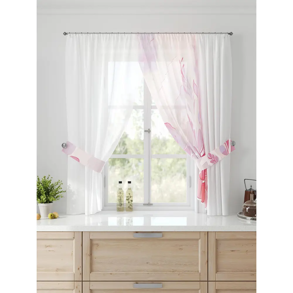 Фото Тюль Comfy way Лерис - 102 CW509102-150 на шторной ленте 150x300 см цвет белый