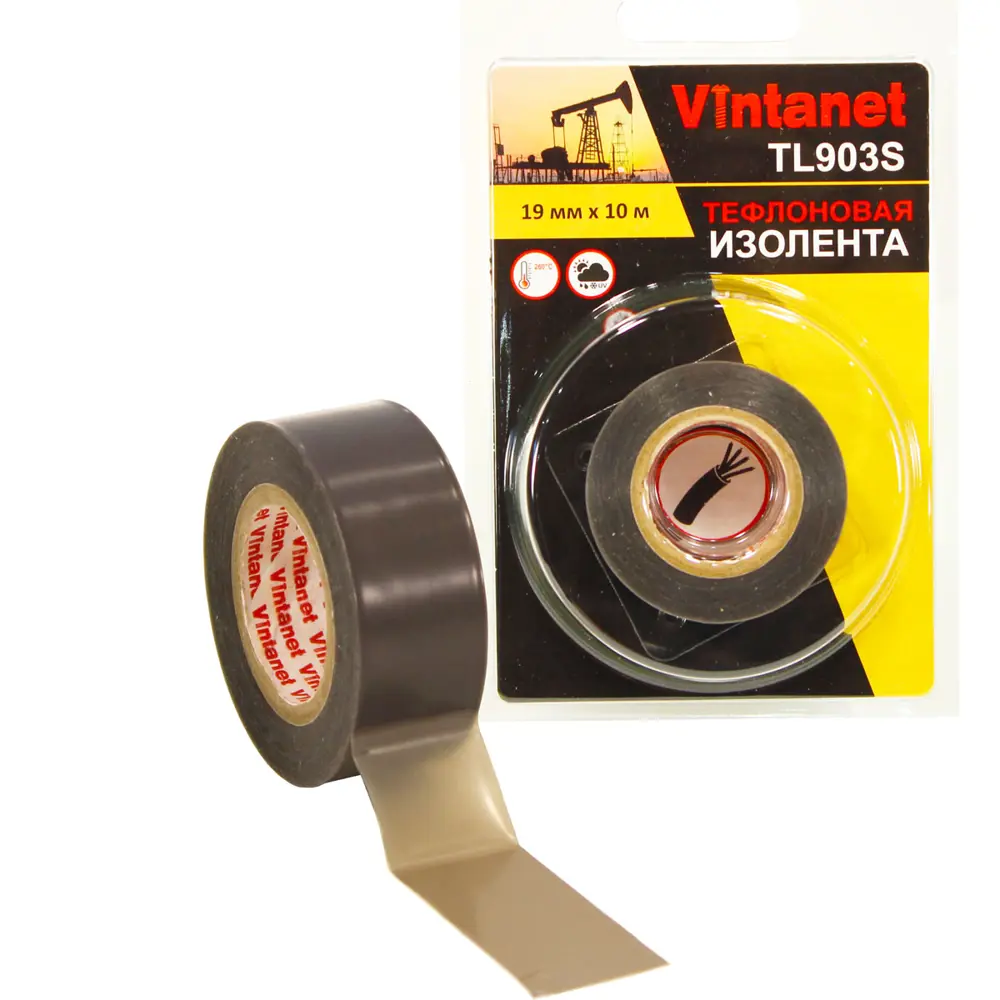 Фото Изолента Vintanet 19 мм 10 м тефлоновая цвет коричневый Фото Изолента Vintanet 19 мм 10 м тефлоновая цвет коричневый