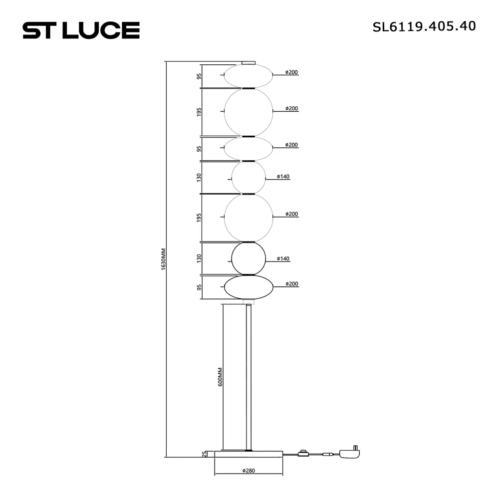 Фото 8 Торшер светодиодный St Luce Sl6119.405.40 нейтральный белый свет цвет черный Фото 8 Торшер светодиодный St Luce Sl6119.405.40 нейтральный белый свет цвет черный