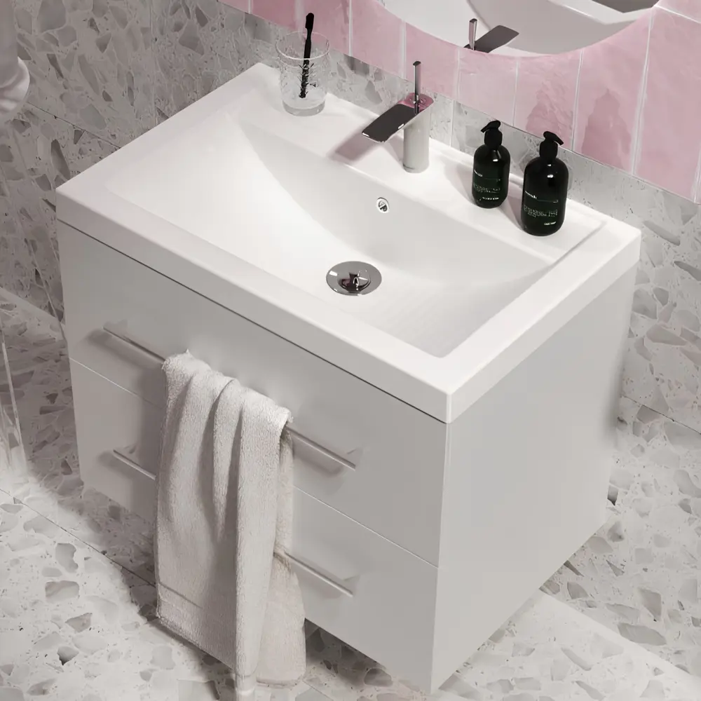 Фото 4 Раковина 1marka раковина Ц0000008359 70см цвет белый Фото 4 Раковина 1marka раковина Ц0000008359 70см цвет белый