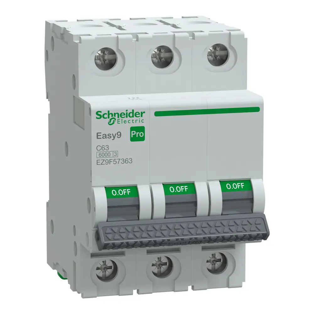 Фото Автоматический выключатель Schneider electric Easy9 Pro 3P C63 А 6 кА EZ9F57363 Фото Автоматический выключатель Schneider electric Easy9 Pro 3P C63 А 6 кА EZ9F57363