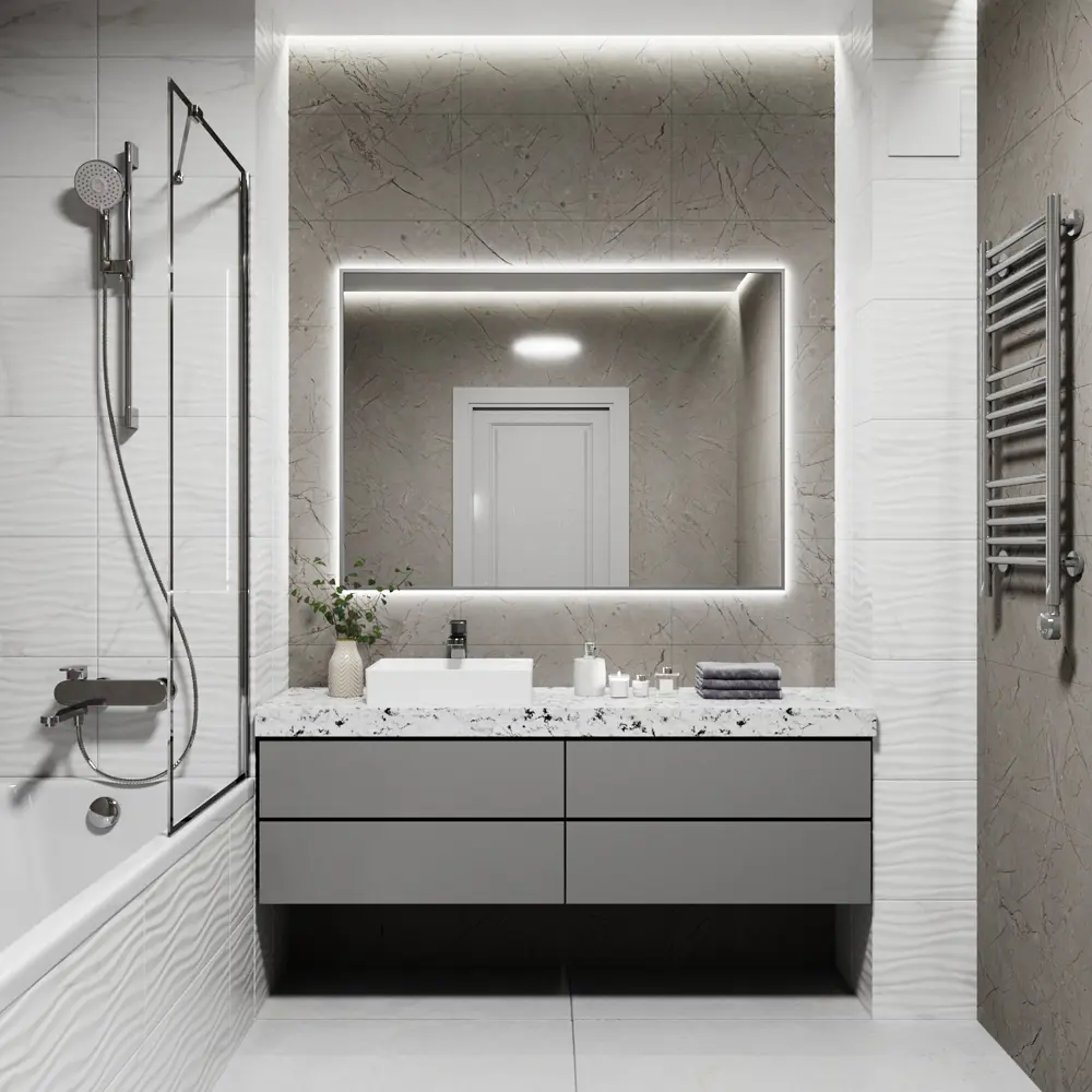 Фото 4 Зеркало со встроенной подсветкой One mirror 12090ссх 90x120 см Фото 4 Зеркало со встроенной подсветкой One mirror 12090ссх 90x120 см