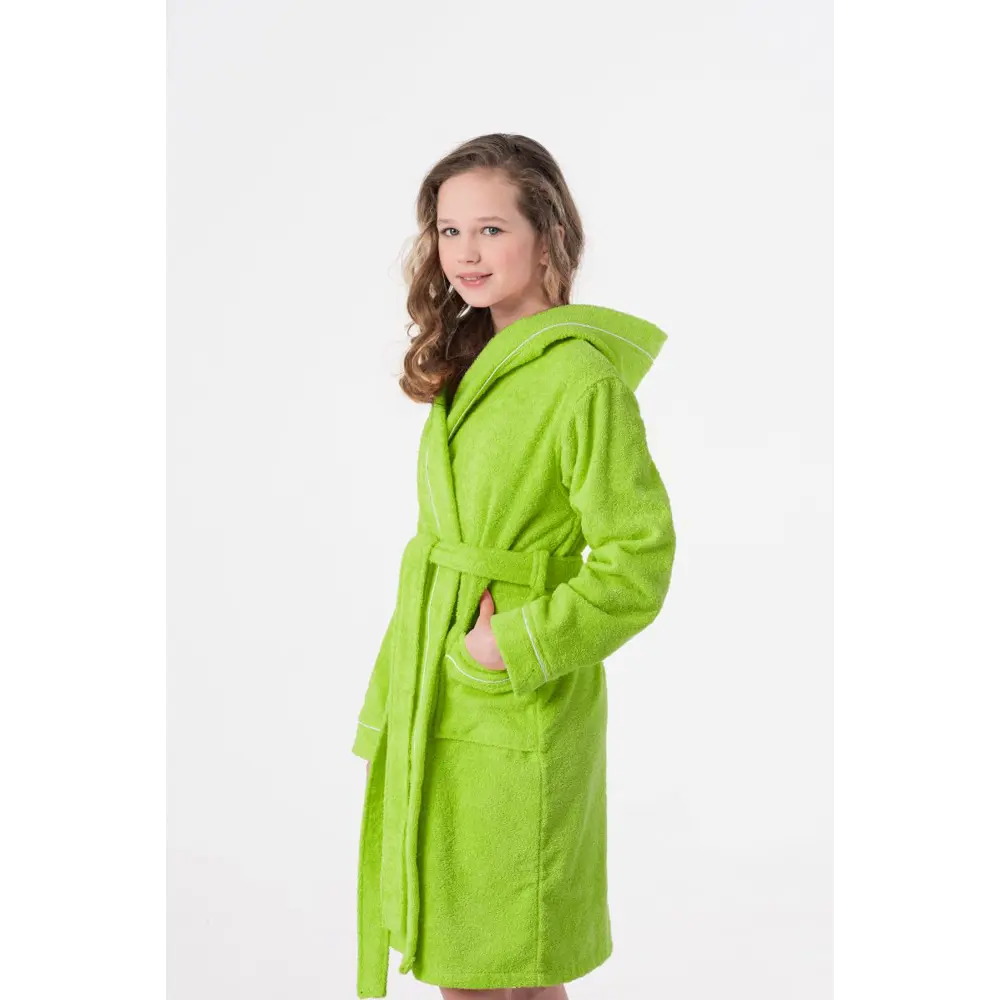 Фото 4 Банный халат Everliness 401-134-СЛ размер 9 лет цвет зеленый Фото 4 Банный халат Everliness 401-134-СЛ размер 9 лет цвет зеленый