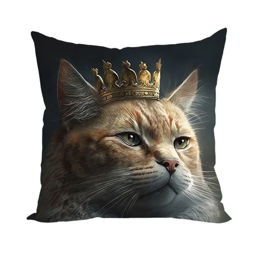 Фото Подушка декоративная Zaberite Коты-Короли Чарльз 3460, 40x40 см Фото Подушка декоративная Zaberite Коты-Короли Чарльз 3460, 40x40 см