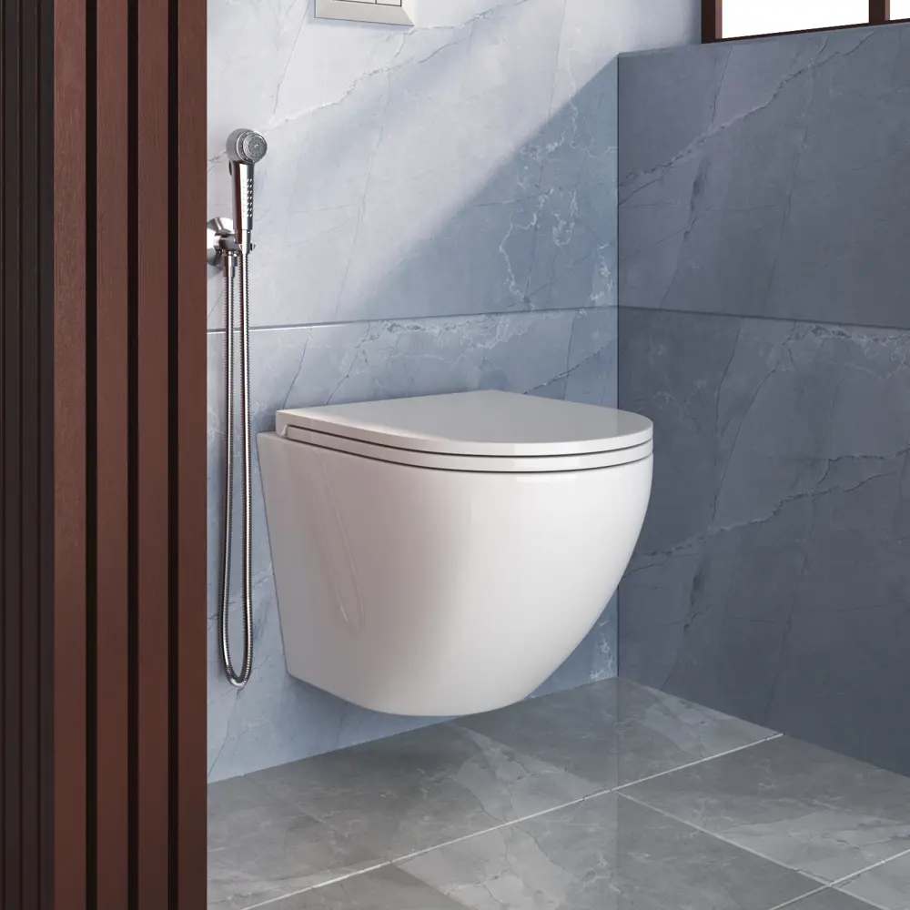 Фото 3 Унитаз подвесной Joki JK1101010 безободковый с сиденьем микролифт Фото 3 Унитаз подвесной Joki JK1101010 безободковый с сиденьем микролифт