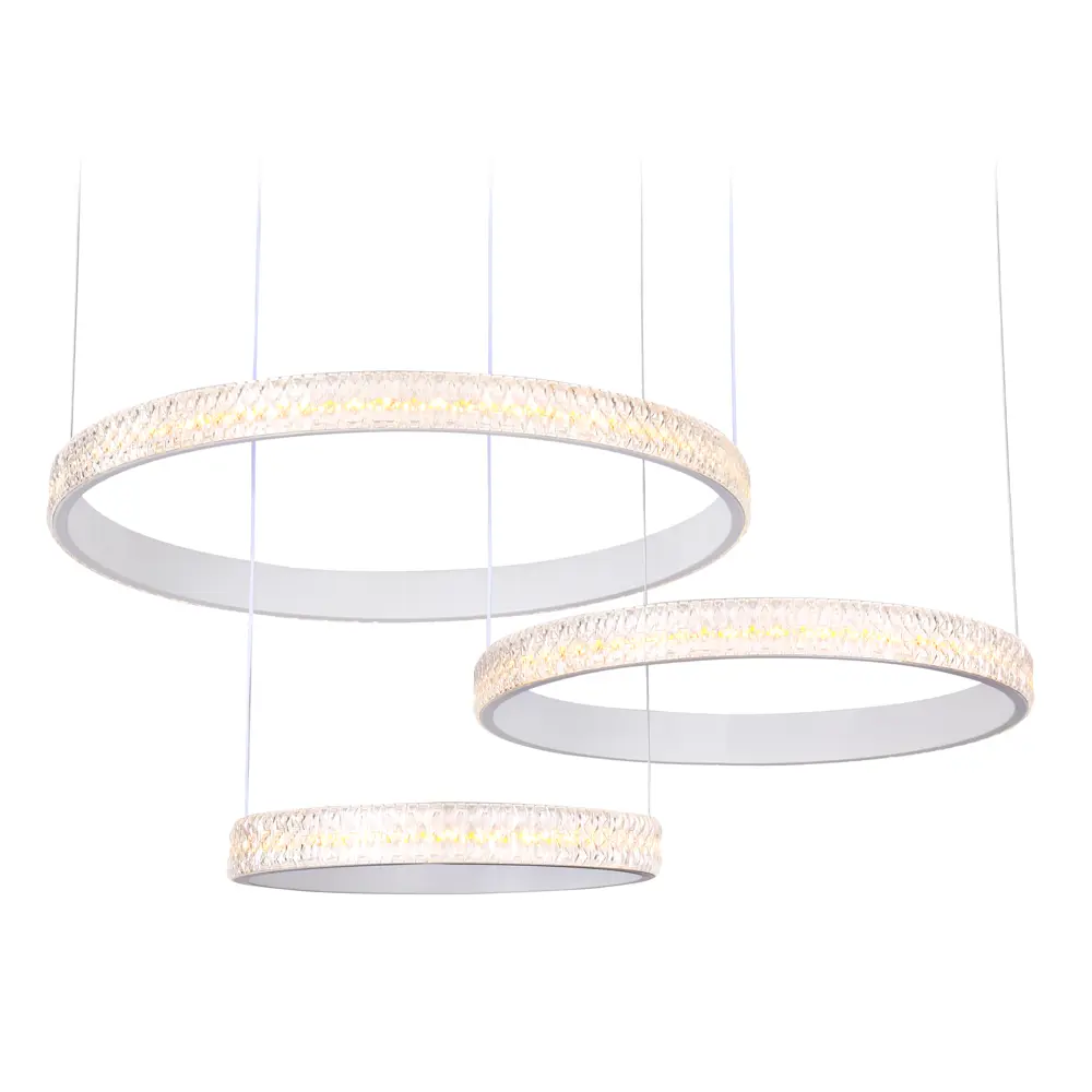 Фото 3 Светильник подвесной светодиодный Ambrella Light Acrylica с пультом управления 12 м² нейтральный белый свет цвет белый