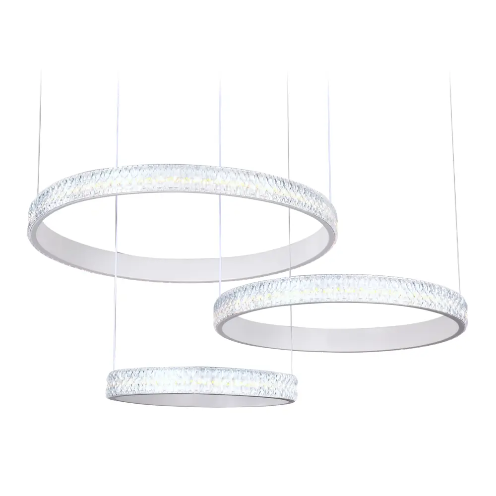 Фото 5 Светильник подвесной светодиодный Ambrella Light Acrylica с пультом управления 12 м² нейтральный белый свет цвет белый