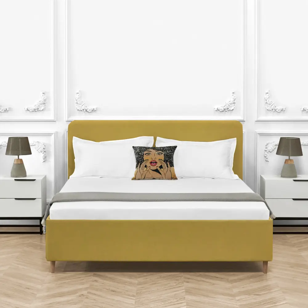 Фото 4 Кровать Dg-home Сканди 166x103x200 см цвет горчичный Фото 4 Кровать Dg-home Сканди 166x103x200 см цвет горчичный