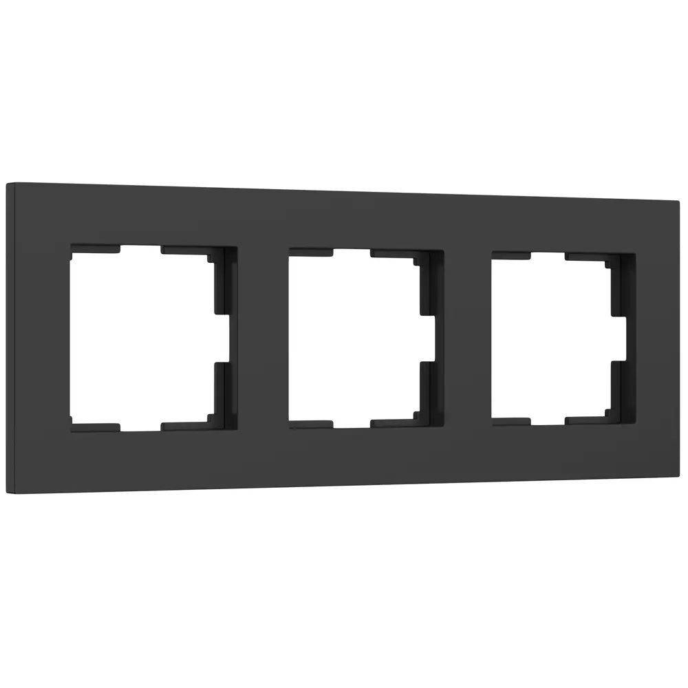 Фото 2 Рамка для розеток и выключателей Werkel Slab W0032908 3 поста цвет черный матовый Фото 2 Рамка для розеток и выключателей Werkel Slab W0032908 3 поста цвет черный матовый