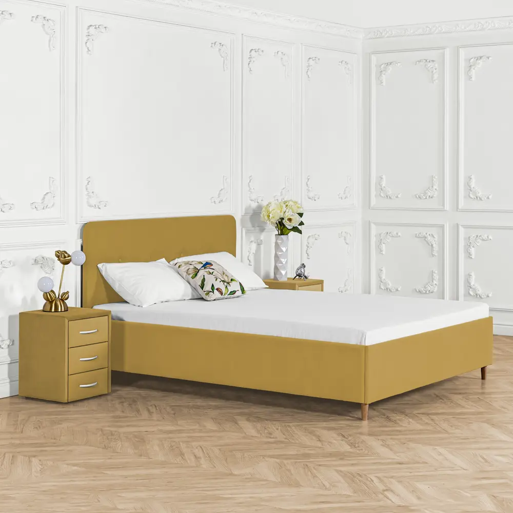 Фото 7 Кровать Dg-home Сканди 166x103x200 см цвет горчичный Фото 7 Кровать Dg-home Сканди 166x103x200 см цвет горчичный