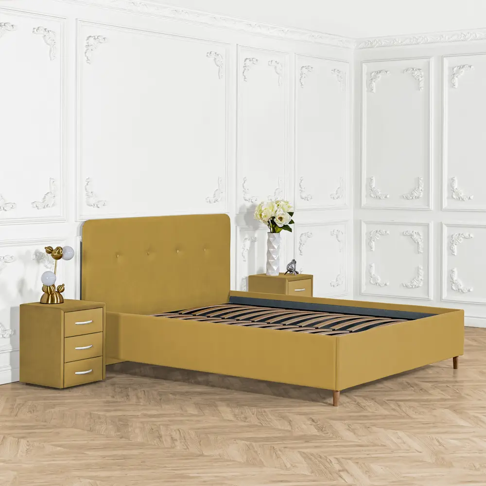 Фото 5 Кровать Dg-home Сканди 166x103x200 см цвет горчичный Фото 5 Кровать Dg-home Сканди 166x103x200 см цвет горчичный