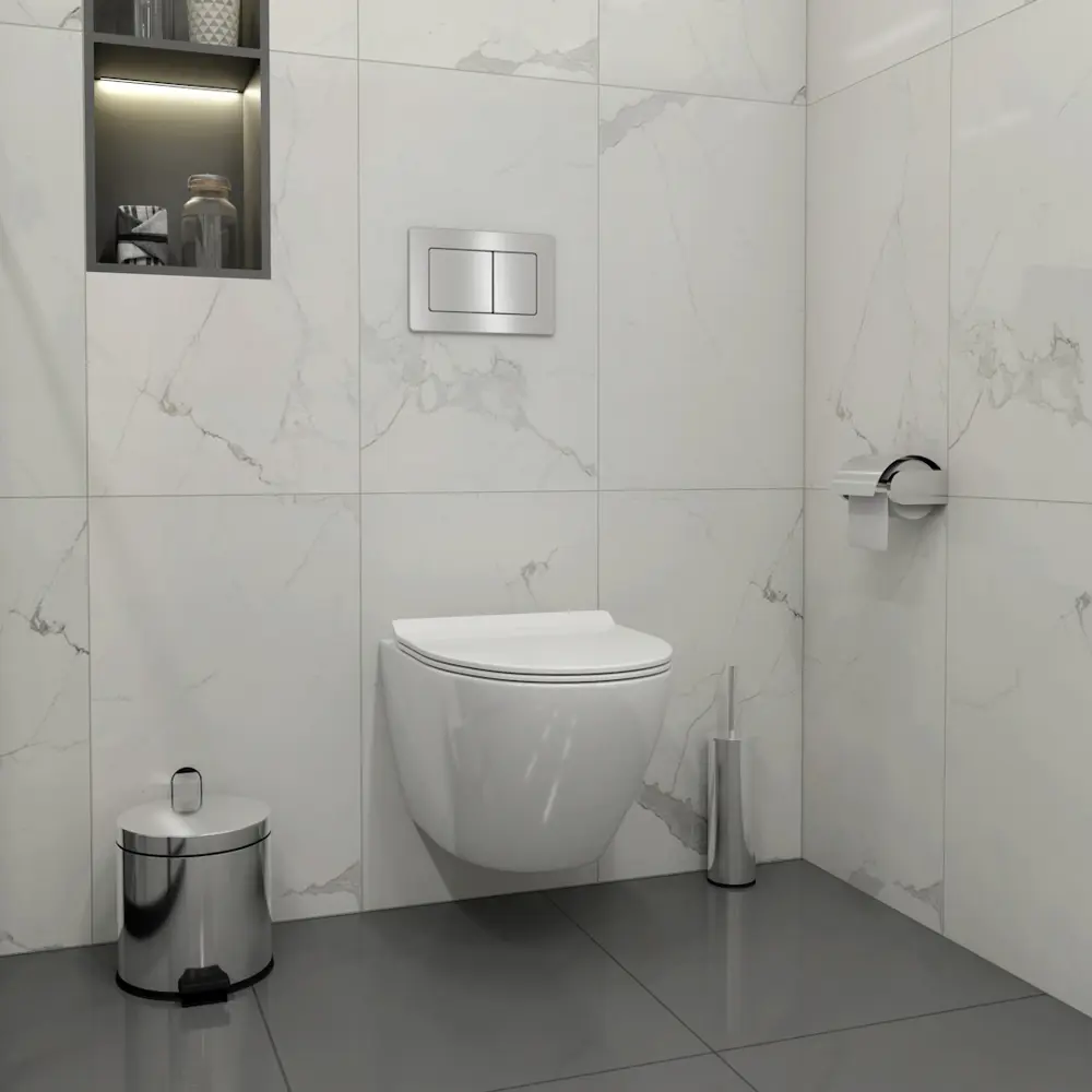 Фото 4 Комплект Teymi F14485 5 в 1 инсталляция с унитазом унитаз подвесной безободковый торнадо Lina Pro Vortex кнопка нержавеющая сталь Фото 4 Комплект Teymi F14485 5 в 1 инсталляция с унитазом унитаз подвесной безободковый торнадо Lina Pro Vortex кнопка нержавеющая сталь