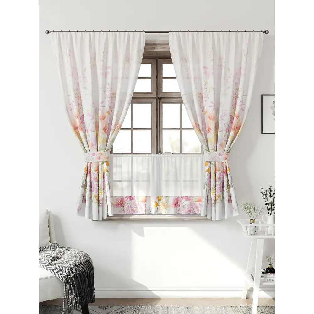 Фото Комплект штор Comfy way Иномик - 19 CW705019-160 на шторной ленте 160x150 см цвет бежевый Фото Комплект штор Comfy way Иномик - 19 CW705019-160 на шторной ленте 160x150 см цвет бежевый