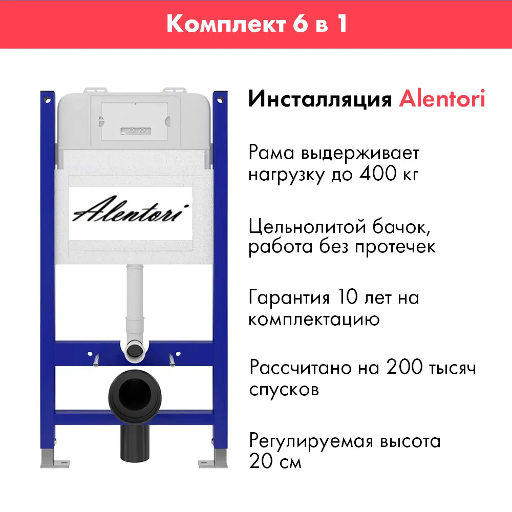 Фото 2 Инсталляция Alentori SISTEMA 50 AL.SIS33T с клавишей смыва Alentori CHIAVE L матовый черный AL.CHI103BM унитаз 52.5x36 Soft-Close матовый черный конус Фото 2 Инсталляция Alentori SISTEMA 50 AL.SIS33T с клавишей смыва Alentori CHIAVE L матовый черный AL.CHI103BM унитаз 52.5x36 Soft-Close матовый черный конус