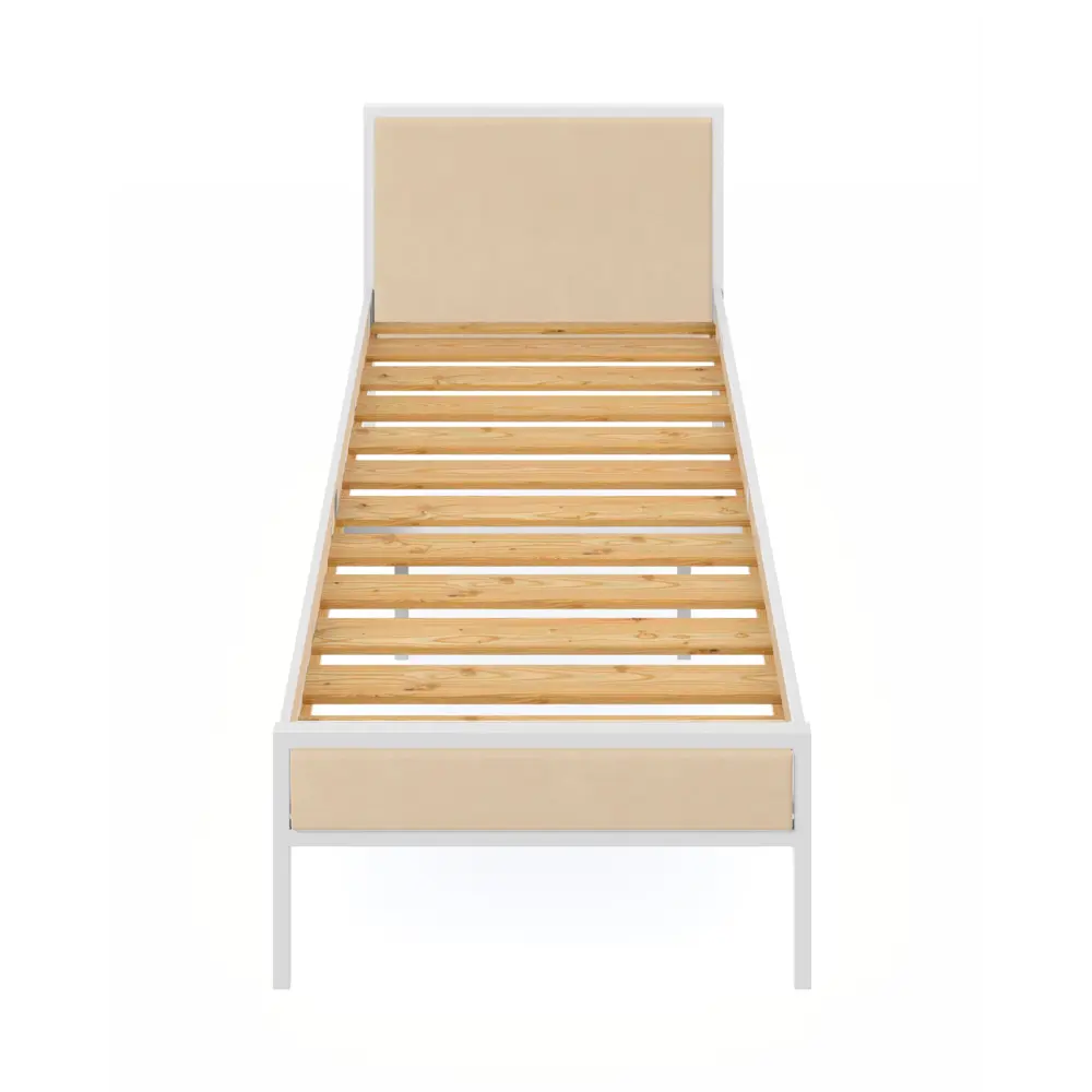Фото 3 Кровать Solarius KOMP80loft-obiv-rs3-white Кровать Лофт Компакт реечное 85 x 89 x 206 см дсп цвет бежевый/белый Фото 3 Кровать Solarius KOMP80loft-obiv-rs3-white Кровать Лофт Компакт реечное 85 x 89 x 206 см дсп цвет бежевый/белый
