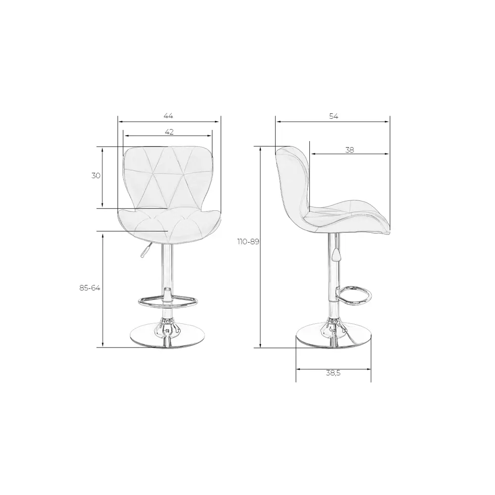 Фото 8 Барный стул Dobrin Barny LM 46x110x54 см искусственная кожа цвет фиолетовый