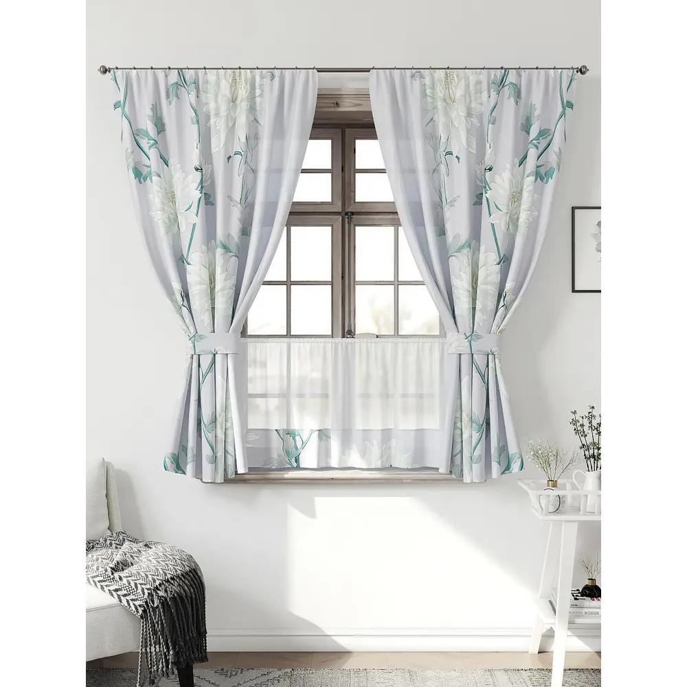 Фото Комплект штор Comfy way Иномик - 54 CW705054-160 на шторной ленте 160x150 см цвет синий Фото Комплект штор Comfy way Иномик - 54 CW705054-160 на шторной ленте 160x150 см цвет синий