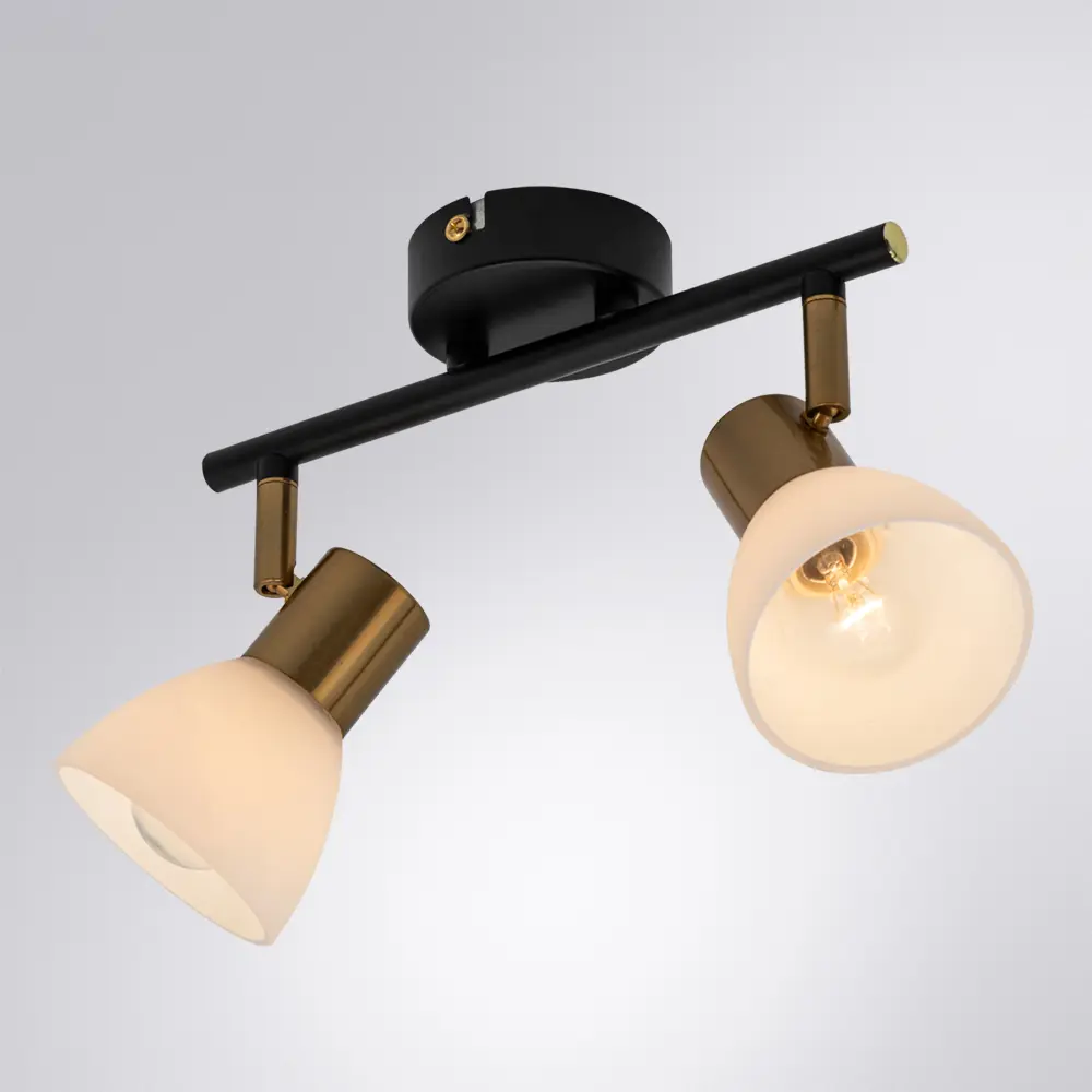 Фото 3 Спот поворотный ARTE LAMP A3117PL-2BK FALENA 2 лампы цвет черный Фото 3 Спот поворотный ARTE LAMP A3117PL-2BK FALENA 2 лампы цвет черный