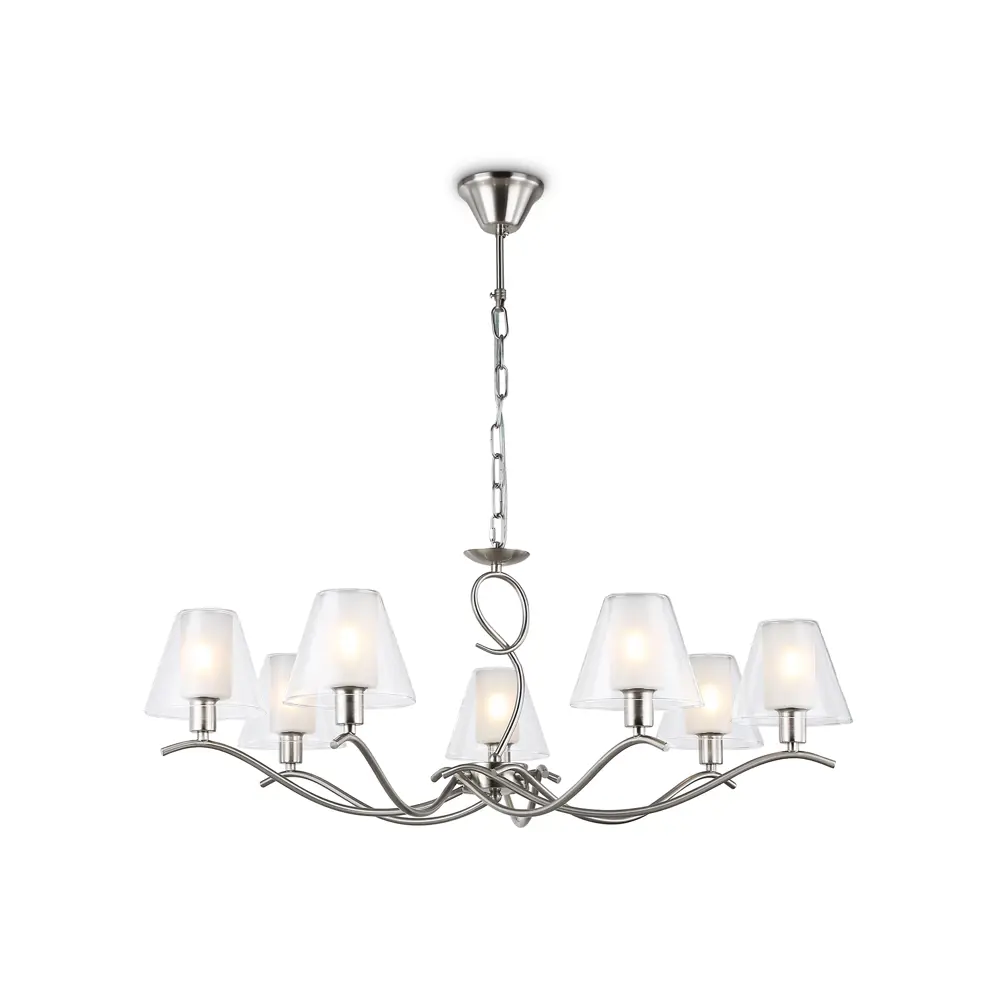 Фото 2 Люстра подвесная Ambrella light High light Lh57083 7 ламп 28 м² цвет белый матовый, никель Фото 2 Люстра подвесная Ambrella light High light Lh57083 7 ламп 28 м² цвет белый матовый, никель
