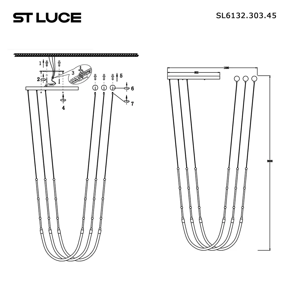 Фото 2 Светильник подвесной светодиодный St luce Strap Sl6132.303.45 16 м² теплый белый (желтый) свет цвет золотистый Фото 2 Светильник подвесной светодиодный St luce Strap Sl6132.303.45 16 м² теплый белый (желтый) свет цвет золотистый