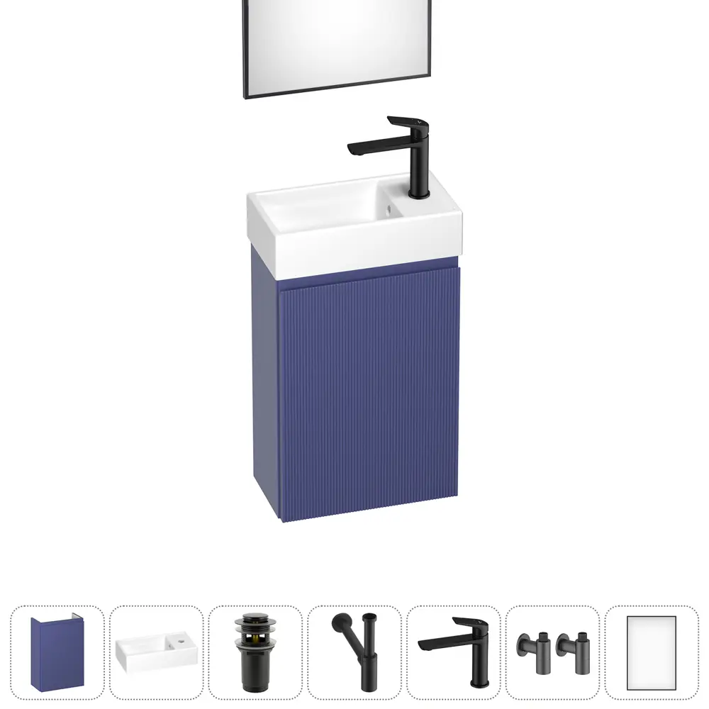 Фото Тумба с раковиной подвесная Wellsee WC Area 20216909R для ванной Фото Тумба с раковиной подвесная Wellsee WC Area 20216909R для ванной