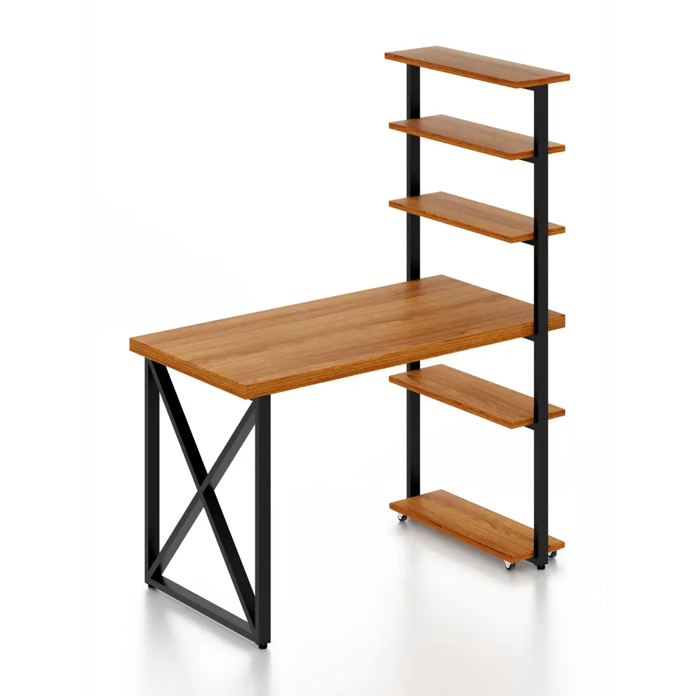 Фото Стол Solarius loft с 5 полками столешница 40 мм 80x145x130 см крестообразные ножки сосна цвет ольха Фото Стол Solarius loft с 5 полками столешница 40 мм 80x145x130 см крестообразные ножки сосна цвет ольха