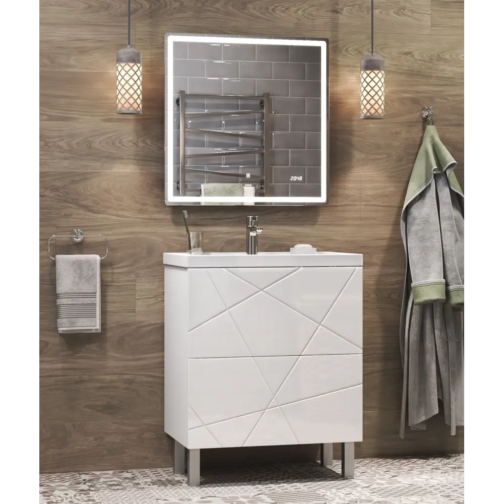 Фото 7 Тумба с раковиной напольная Vigo Geometry tn.bsf.GEO.COM.60.2Y 60 см цвет белый Фото 7 Тумба с раковиной напольная Vigo Geometry tn.bsf.GEO.COM.60.2Y 60 см цвет белый