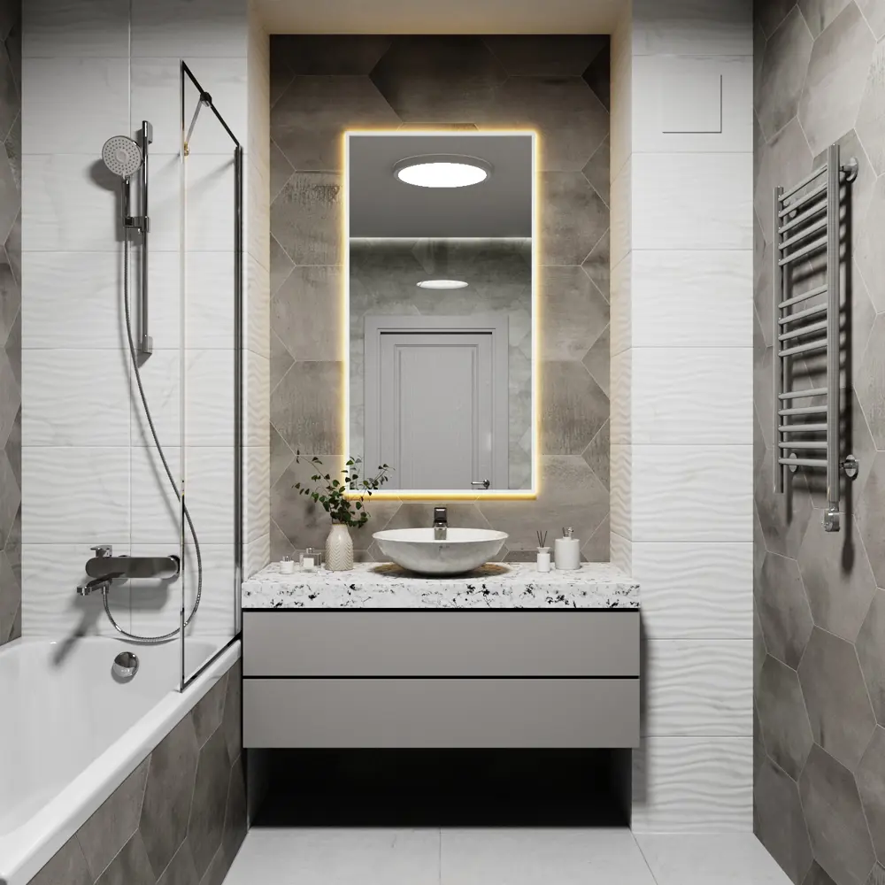 Фото 3 Зеркало со встроенной подсветкой One mirror 12070бст 70x120 см Фото 3 Зеркало со встроенной подсветкой One mirror 12070бст 70x120 см
