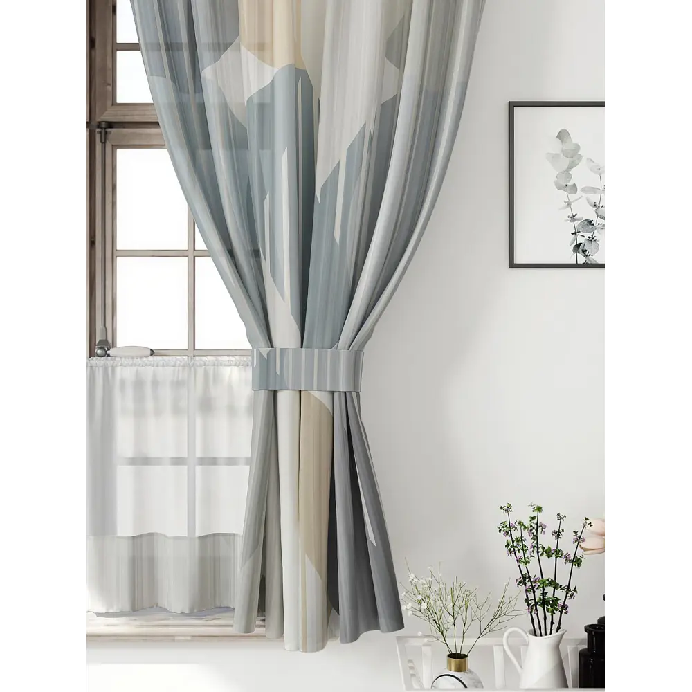 Фото 5 Комплект штор Comfy way Иномик - 48 CW705048-160 на шторной ленте 160x150 см цвет бежевый Фото 5 Комплект штор Comfy way Иномик - 48 CW705048-160 на шторной ленте 160x150 см цвет бежевый