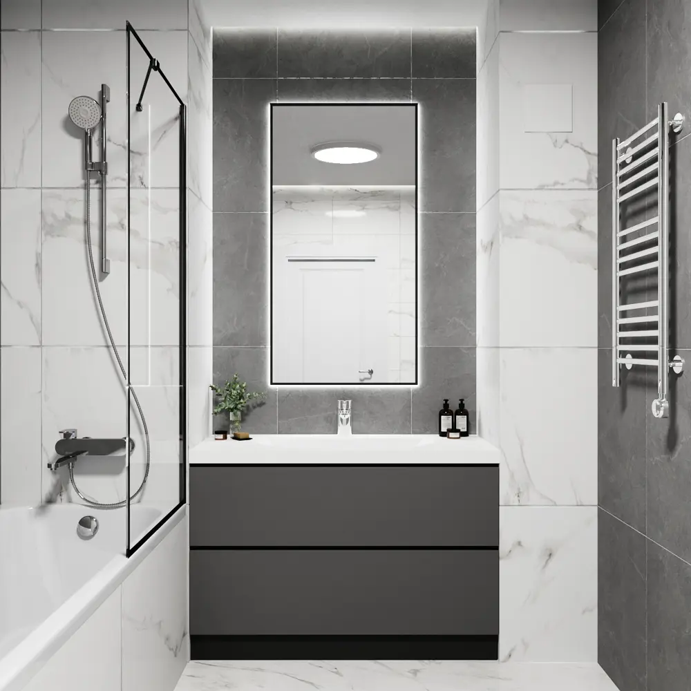 Фото 3 Зеркало со встроенной подсветкой One mirror 12070чсх 70x120 см Фото 3 Зеркало со встроенной подсветкой One mirror 12070чсх 70x120 см