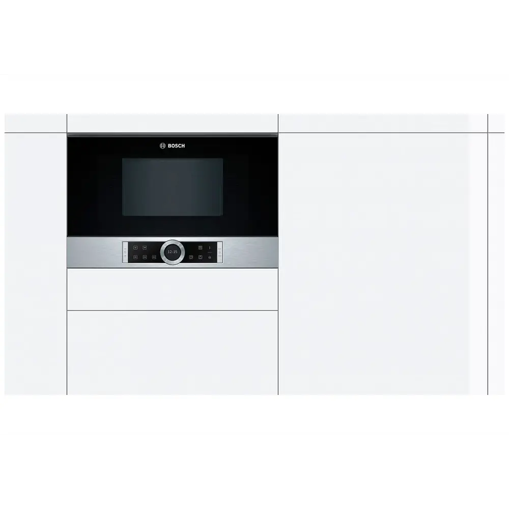 Фото 2 Встраиваемая микроволновая печь Bosch BFR634GS1 21 л 59.4x38.2x29.9 см цвет черный, нержавеющая сталь Фото 2 Встраиваемая микроволновая печь Bosch BFR634GS1 21 л 59.4x38.2x29.9 см цвет черный, нержавеющая сталь