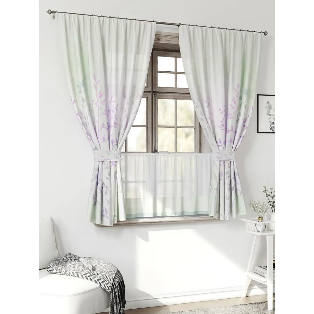 Фото 3 Комплект штор Comfy way Иномик - 96 CW705096-160 на шторной ленте 160x150 см цвет зеленый Фото 3 Комплект штор Comfy way Иномик - 96 CW705096-160 на шторной ленте 160x150 см цвет зеленый