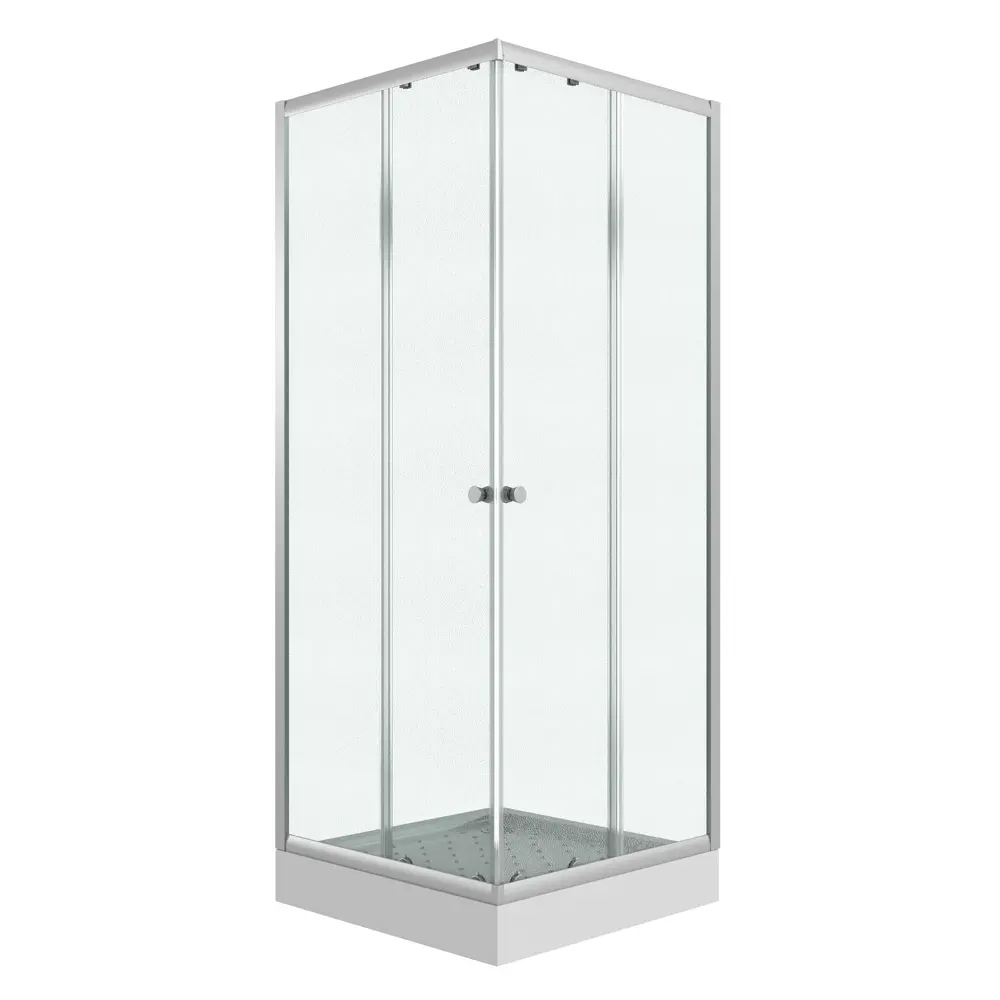Фото 2 Душевой уголок Keramastar Supra Kr067011 прямоугольный с поддоном 90x90см профиль черный эффект стекла без покрытия Фото 2 Душевой уголок Keramastar Supra Kr067011 прямоугольный с поддоном 90x90см профиль черный эффект стекла без покрытия