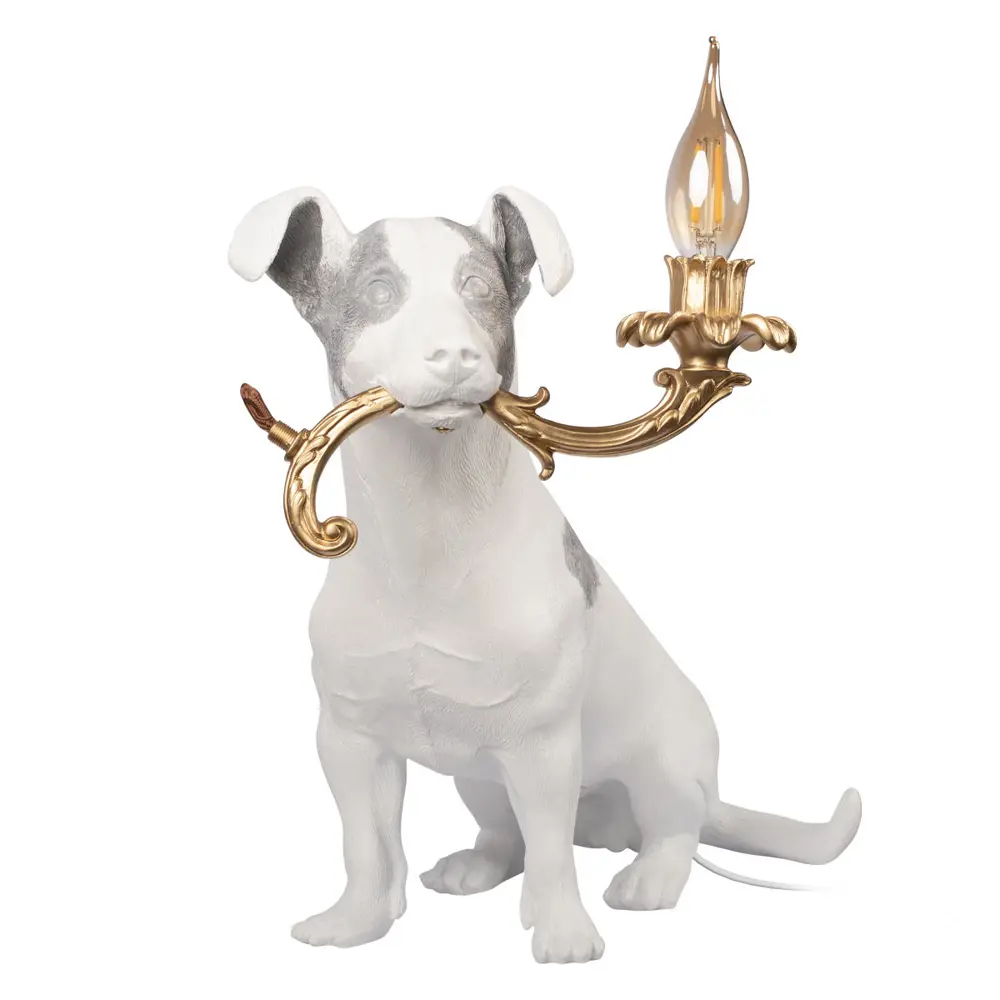 Фото Настольная лампа Loft It Dog Lf_10312grey цвет серый/серебристый Фото Настольная лампа Loft It Dog Lf_10312grey цвет серый/серебристый