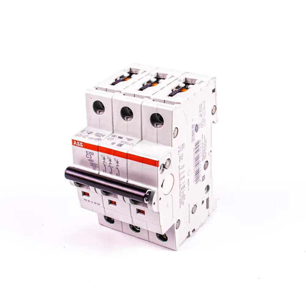 Фото 2 Автоматический выключатель ABB S203 3P C3 А 6 кА 2CDS253001R0034 Фото 2 Автоматический выключатель ABB S203 3P C3 А 6 кА 2CDS253001R0034
